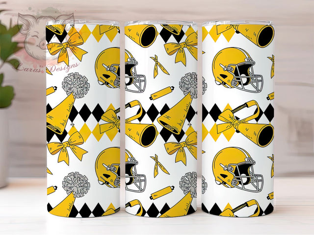 Preppy Coquette Bow Tumbler Wrap, Preppy Yellow Wrap, Retro Tumbler PNG, Girly Tumbler Design, Printable Coquette Art, Trendy Bow Sublimation, 20oz Skinny Tumbler Sublimation Lara' s Designs 