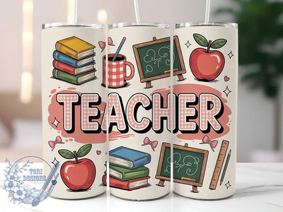 Preppy Doodle Teacher Tumbler, Doodle Art, Teacher Theme, Classroom Vibes, Fun Design, 20Oz Tumbler, Sublimation Wrap Sublimation ToriDesigns 