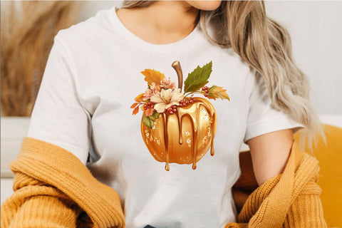 Preppy Fall Caramel Apple Autumn Clipart Bundle. Sublimation SVGArt 