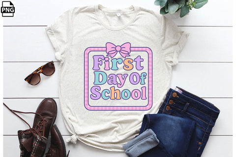 Preppy First Day Of School PNG Printable File Sublimation Creativedesigntee 