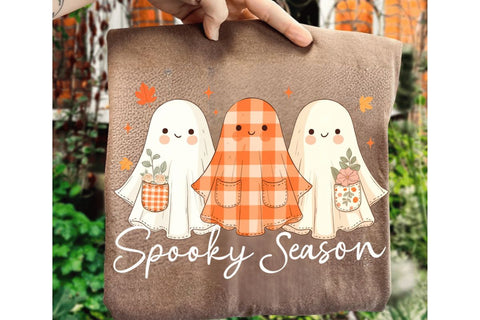 Preppy Floral Ghost Png, Floral Ghost Patchwork png, Spooky Season Png, Fall Pumpkin png, Autumn png, Halloween png, Fall Sublimation Design Sublimation BB Type Studios 