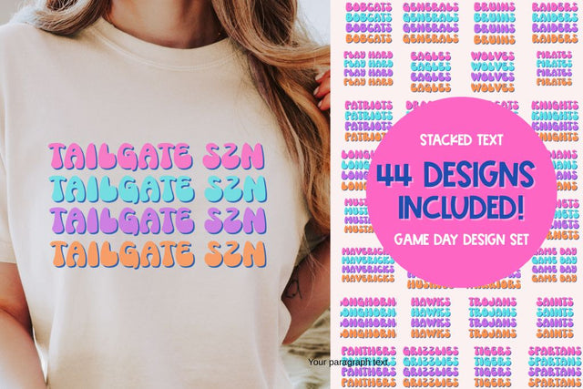 Preppy Football SVG Bundle for DIY Sports Projects | 44 Designs SVG So Fontsy Design Shop 