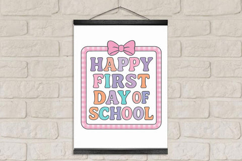 Preppy Happy First Day Of School PNG Printable File Sublimation Creativedesigntee 