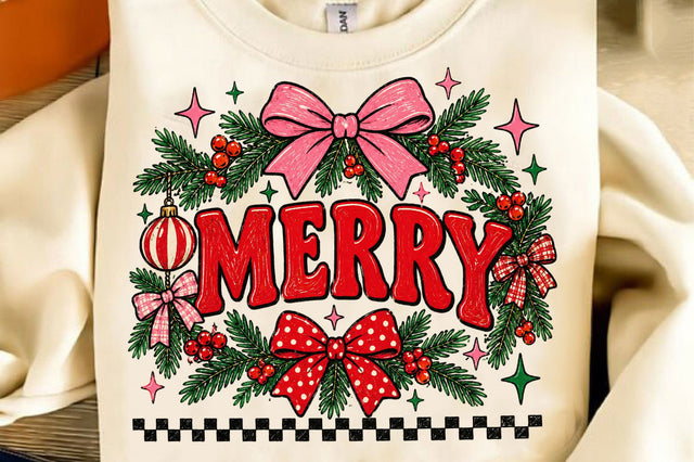 Preppy Merry Coquette Christmas PNG Sublimation SVGista 