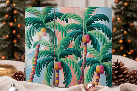 Preppy Palm Tumbler Wrap 20oz Sublimation DesignSVG 