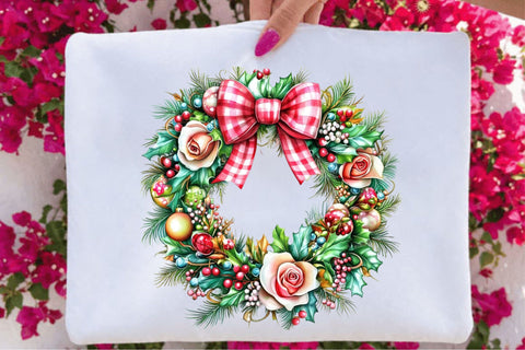 Preppy Pink Christmas Clipart Bundle Sublimation SVGArt 