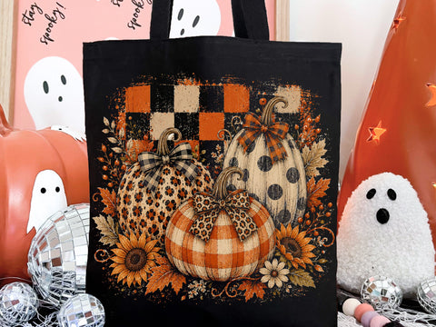 Preppy Pumpkins Trio PNG, Fall Pumpkin PNG, Leopard Pumpkin png, Checkered Pumpkin PNG, Boho Autumn Pumpkin Png SVG DesignDestine 