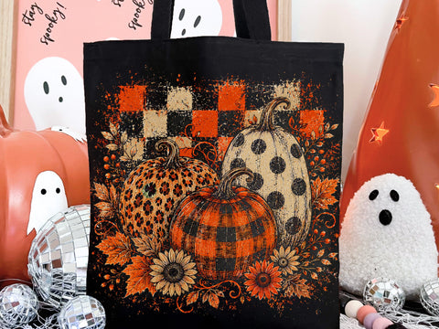 Preppy Pumpkins Trio PNG, Fall Pumpkin PNG, Leopard Pumpkin png, Checkered Pumpkin PNG, Boho Autumn Pumpkin Png SVG DesignDestine 