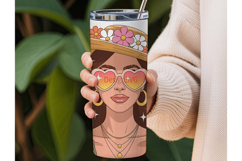 Preppy Summer 20oz Tumbler Wrap Sublimation DesignSVG 