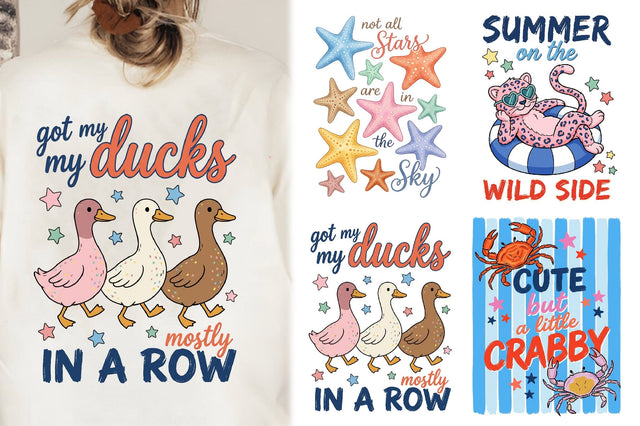 Preppy Summer Animals PNG Sublimation Rupkotha 