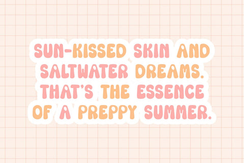 Preppy Summer - Retro Bubble Font Font Masyafi Studio 