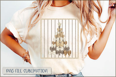 Preppy Yarn Coquette Christmas Tree PNG Sublimation Shetara Begum 