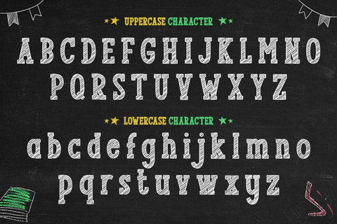 PRESCHOOL - Chalk Font Font Mozarella 