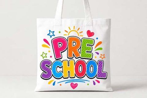 Preschool PNG | Colorful School Sublimation Design SVG BillahCrafts 