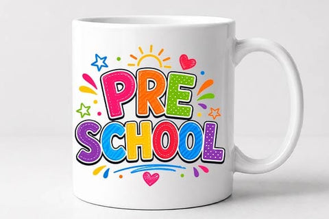 Preschool PNG | Colorful School Sublimation Design SVG BillahCrafts 