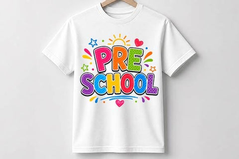 Preschool PNG | Colorful School Sublimation Design SVG BillahCrafts 