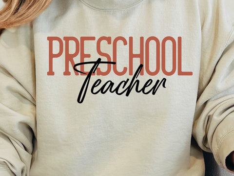 Preschool Teacher SVG, PNG, Teacher Appreciation Gift SVG DesignDestine 