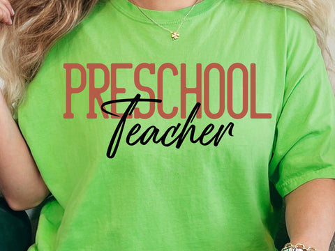 Preschool Teacher SVG, PNG, Teacher Appreciation Gift SVG DesignDestine 