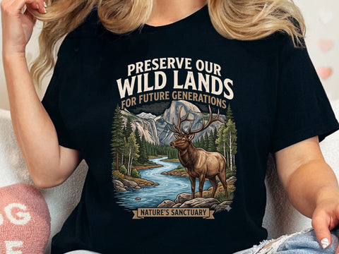 Preserve Our Wild Lands Elk PNG File SVG artprintfile 