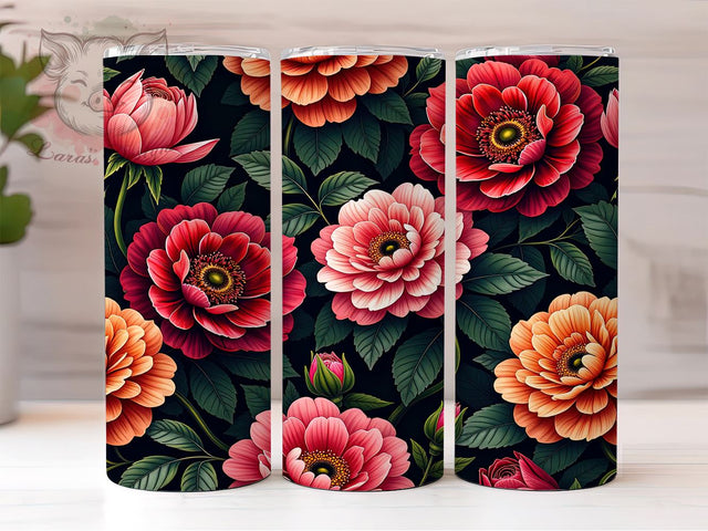 Pressed Flowers Boho 20oz Tumbler Wrap, Boho Wildflowers Design, Cottagecore Aesthetic, 20oz Sublimation, Floral Drinkware, Nature Lover Gift, Botanical Decor Sublimation Lara' s Designs 