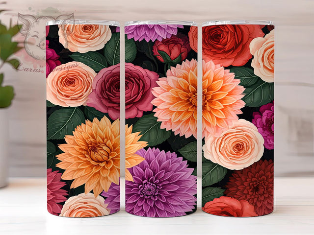 Pressed Flowers Boho 20oz Tumbler Wrap, Boho Wildflowers Design, Cottagecore Aesthetic, 20oz Sublimation, Floral Drinkware, Nature Lover Gift, Botanical Decor Sublimation Lara' s Designs 