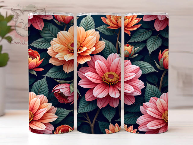 Pressed Flowers Boho 20oz Tumbler Wrap, Boho Wildflowers Design, Cottagecore Aesthetic, 20oz Sublimation, Floral Drinkware, Nature Lover Gift, Botanical Decor Sublimation Lara' s Designs 