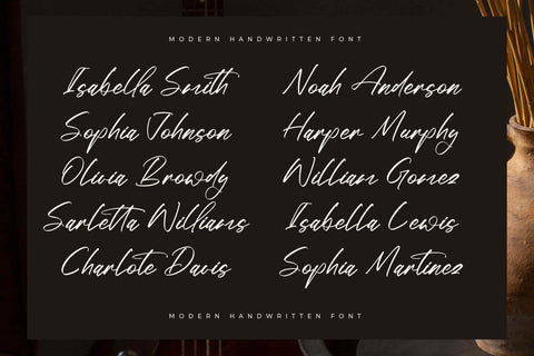 Preston Smith - Modern Handwritten Font Font Letterena Studios 