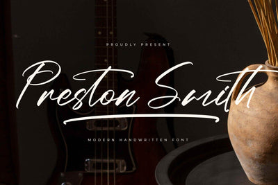 Preston Smith - Modern Handwritten Font Font Letterena Studios 