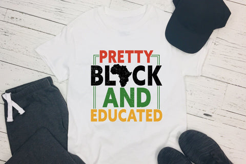 Pretty Black and Educated PNG Sublimation Sublimation CraftLabSVG 