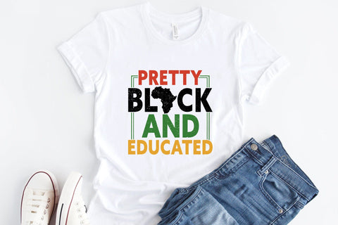 Pretty Black and Educated PNG Sublimation Sublimation CraftLabSVG 