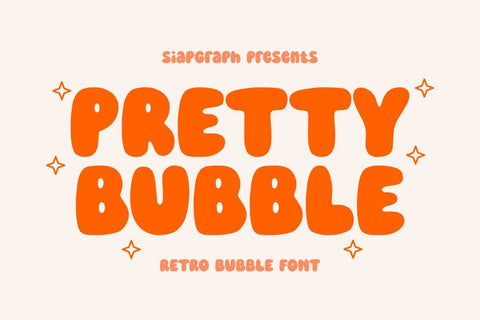 Pretty Bubble - Retro Bubble Font Font Masyafi Studio 