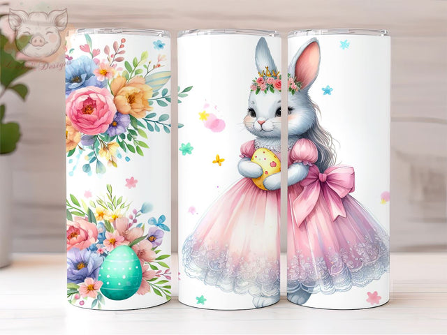 Pretty Easter Bunny with butterflies 20oz Tumbler Png, Sublimation Design, Happy Easter Day Tumbler Png, Digital Download PNG Sublimation Lara' s Designs 