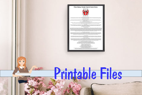 Price Coat of Arms 3D Paper Family Creations 