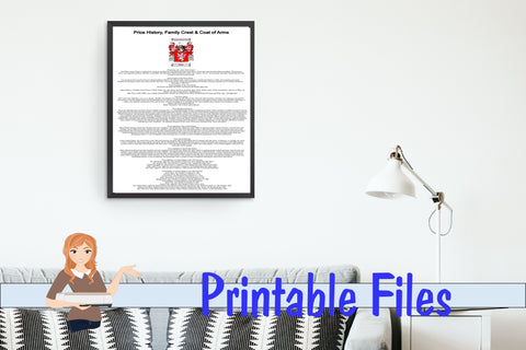 Price Coat of Arms 3D Paper Family Creations 