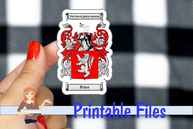 Price Coat of Arms Sticker 3D Paper Family Creations 