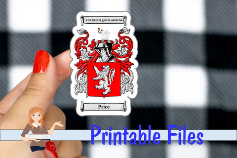Price Coat of Arms Sticker 3D Paper Family Creations 