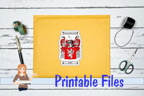 Price Coat of Arms Sticker 3D Paper Family Creations 