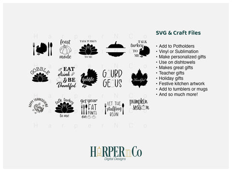 PRICE FOR the POTHOLDER DESIGNS - IS THIS BUNDLE?? SVG PNG Cut EPS File SVG HarperNCo 