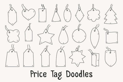 Price Tag Doodles PNG Clipart Sublimation Rin Green 