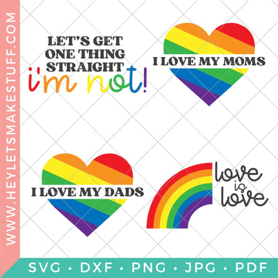 Pride Bundle SVG Hey Let's Make Stuff 