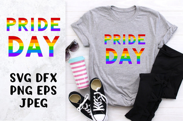 Pride day rainbow lettering. LGBT SVG. LGBTQ pride design SVG LaBelezoka 