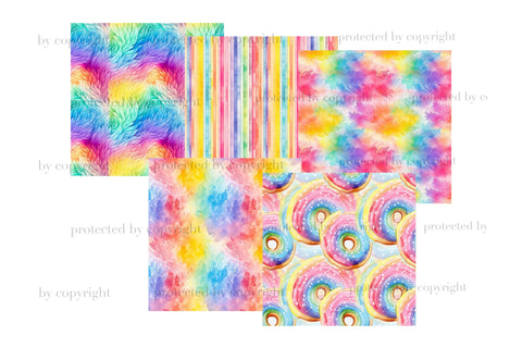 Pride Digital Paper | Rainbow Seamless Pattern Digital Pattern GlamArtZhanna 