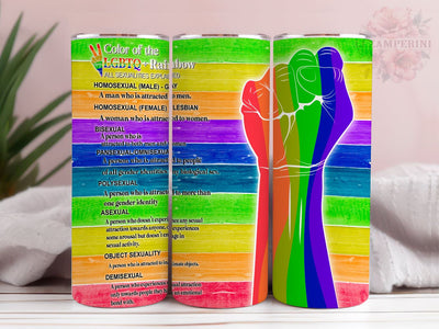 Pride LGBT Tumbler Wrap PNG, Gay Pride Flag Rainbow Black Glitter 20 Oz Skinny Tumbler Wrap, Straight & Tapered Tumbler Wrap, Instant Digital Download Sublimation Li Zamperini 