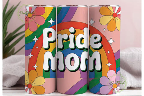 Pride Mom 20oz Tumbler Wrap Sublimation PixelChick 
