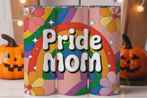 Pride Mom 20oz Tumbler Wrap Sublimation PixelChick 