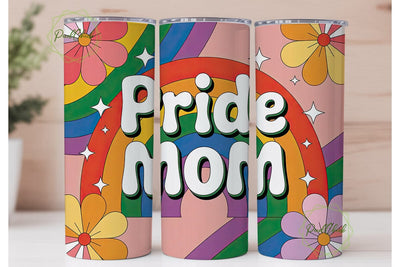 Pride Mom 20oz Tumbler Wrap Sublimation PixelChick 