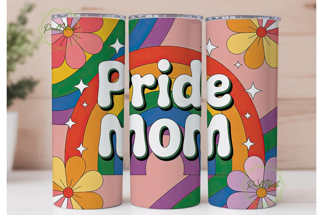 Pride Mom 20oz Tumbler Wrap Sublimation PixelChick 