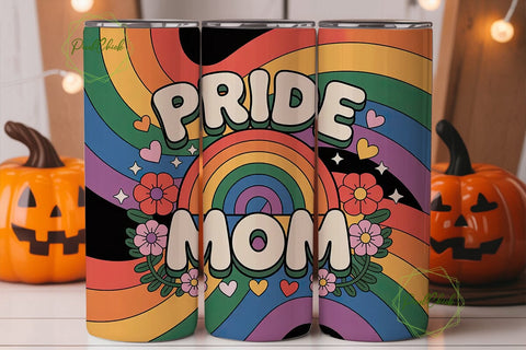 Pride Mom 20oz Tumbler Wrap Sublimation PixelChick 