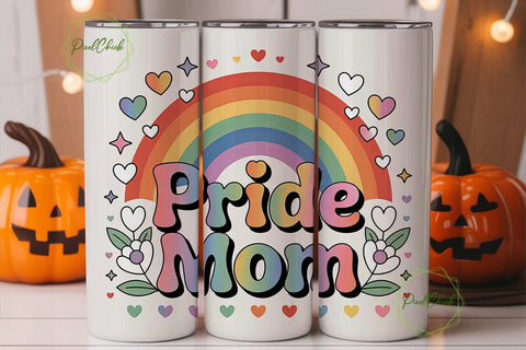 Pride Mom 20oz Tumbler Wrap Sublimation PixelChick 