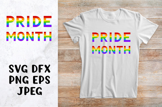 Pride month rainbow lettering. LGBT SVG. LGBTQ pride design SVG LaBelezoka 